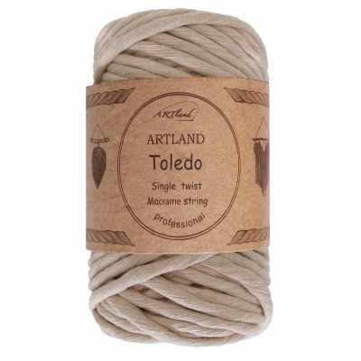 Toledo 4 mm Premium Single twist cotton macramé cord